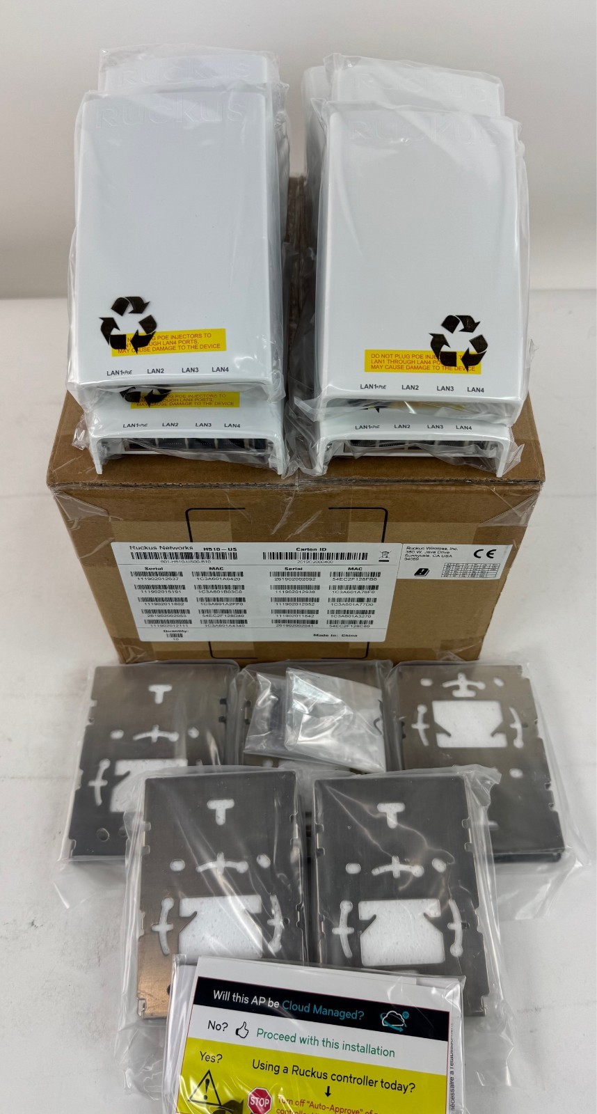 PACK OF 10 - Ruckus Zoneflex H510 Wall Mounted Access Point- 901-H510-US00 - New