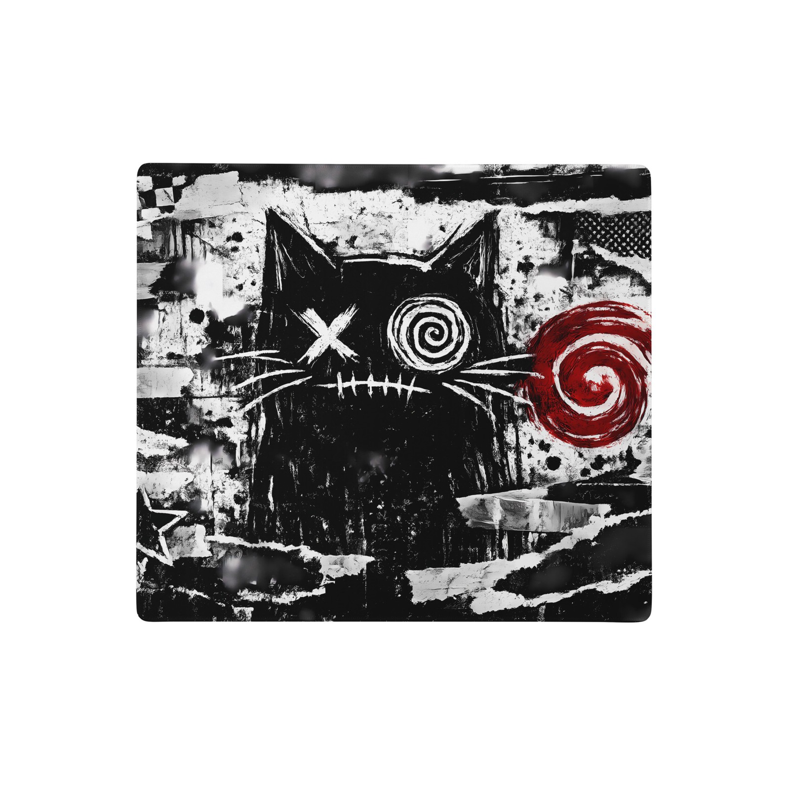 Grunge Punk Cat Gothic Emo Gaming Mouse Pad XL Extended Desk Mat Non-Slip