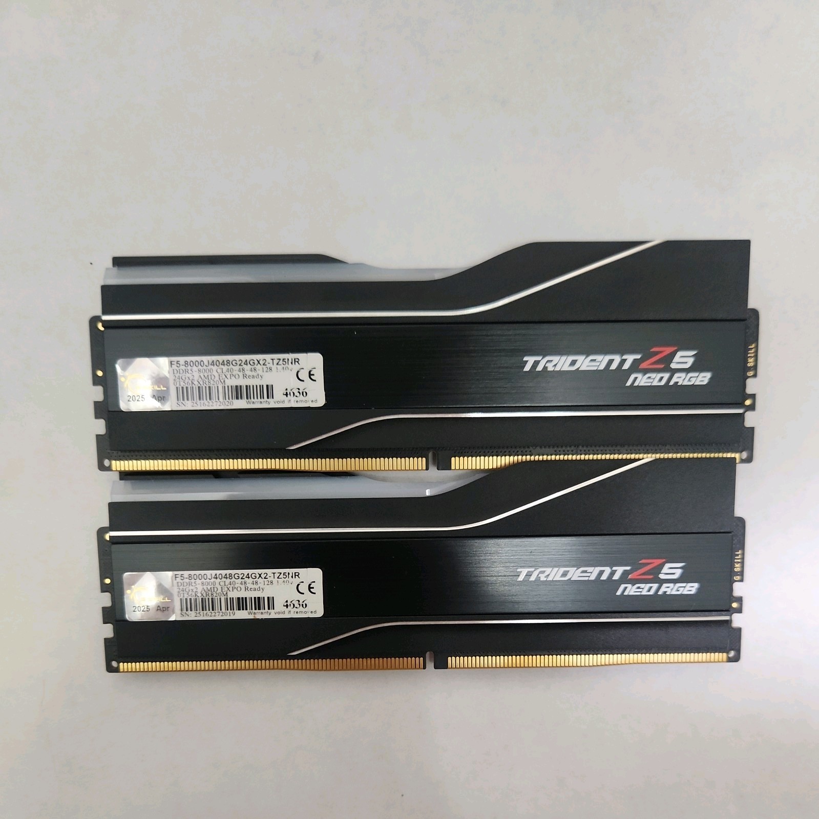 G.SKILL Trident Z5 RGB 48GB 2x24GB DDR5 RAM 8000Mhz CL40 MEMORY