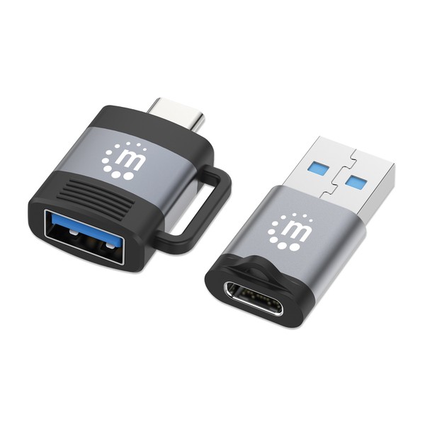 Manhattan 356329 2-Piece Usb-C To Usb-A And Usb-A To Usb-C Adapter Set