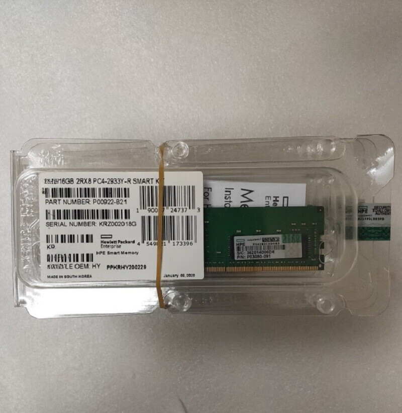 Compatible HPE P00922-B21 P03050-091 2RX8 16GB DDR4 PC4-2933Y ECC RAM Memory