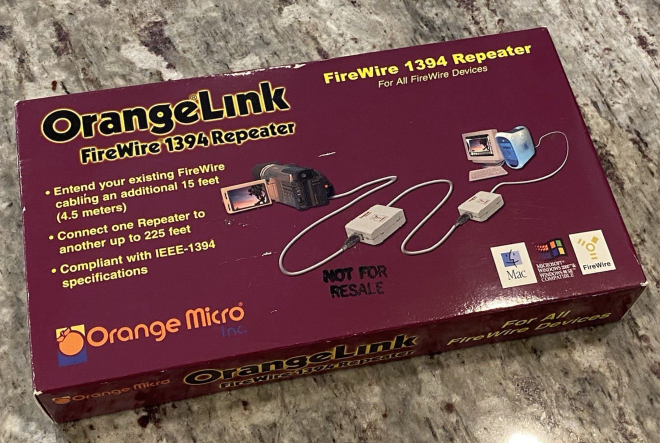 OrangeLink FireWire IEEE 1394 Repeater Factory Sealed NOS Vintage Rare