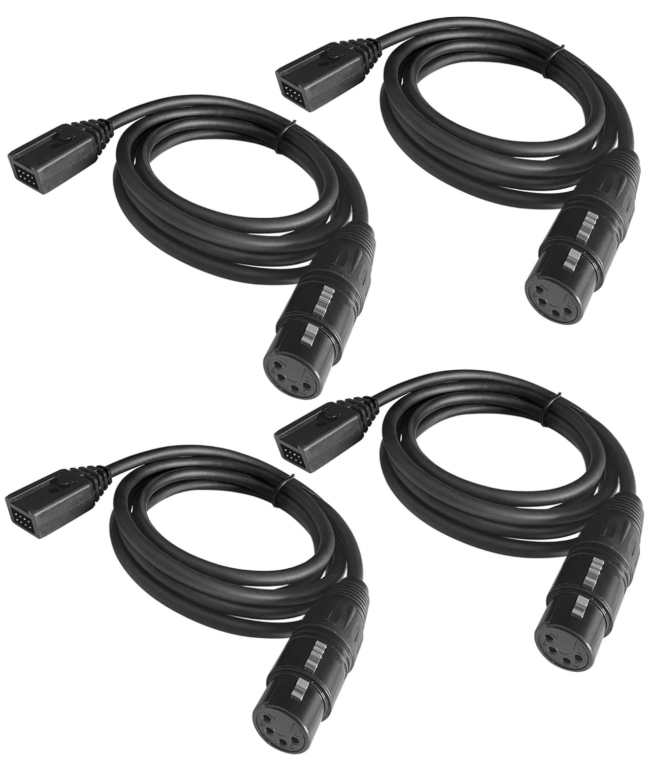 Replaceable Headset Cable for Clear-Com 110(5ft), 4 Pin XLR XLR Connector 4 Pack