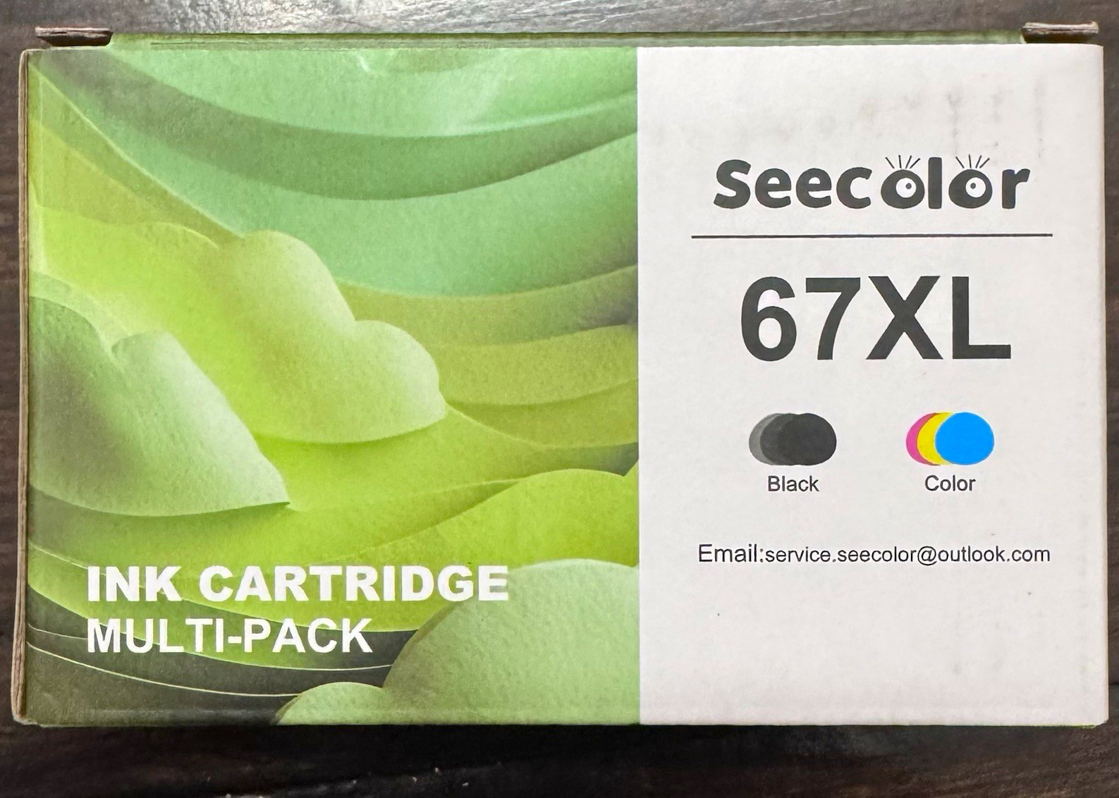 Seecolor 67XL Compatible Inkjet Ink Cartridges for HP, Black & Tri-Color