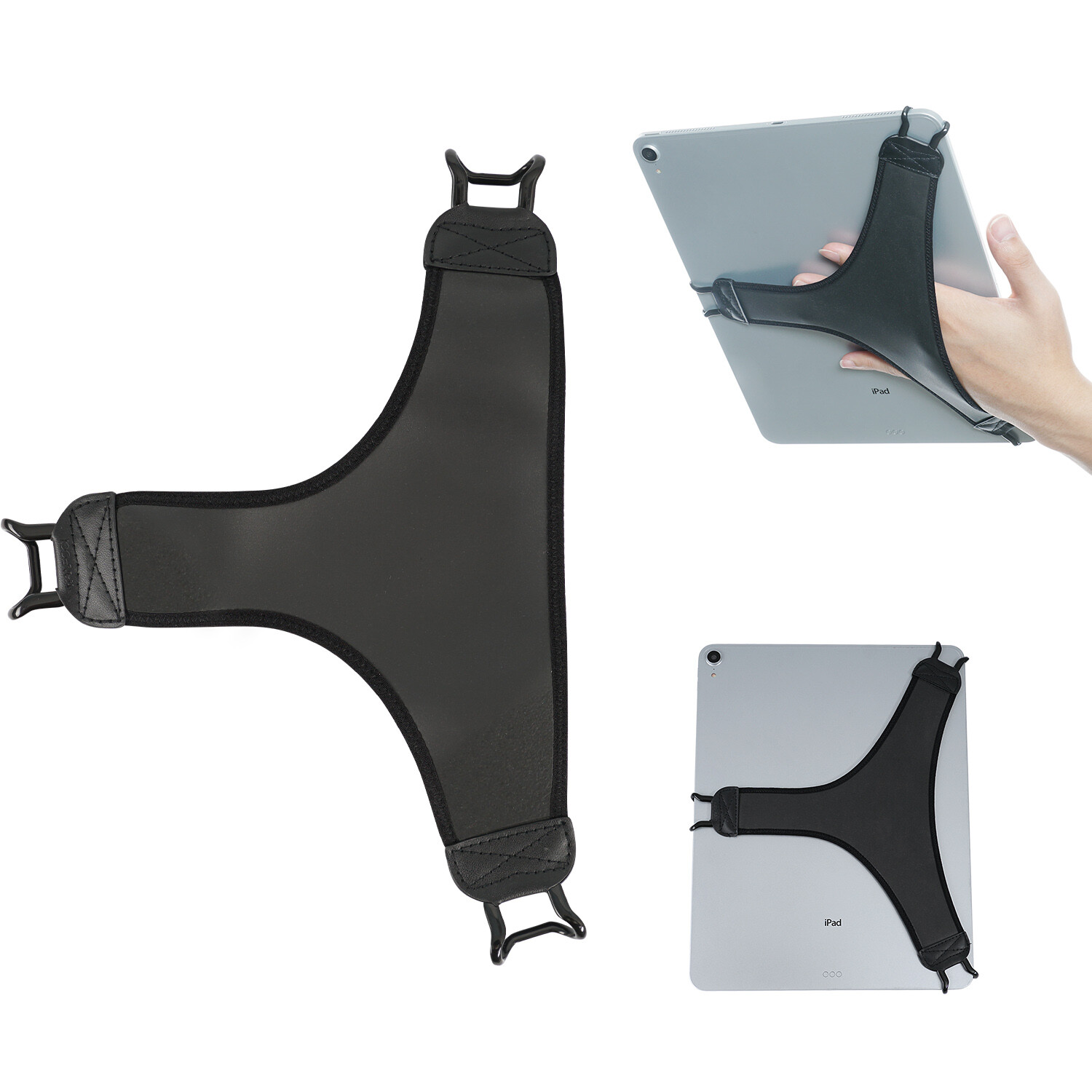 PU Leather Hand Strap Finger Grip Holder for big Tablets - iPad Pro 12.9 inch