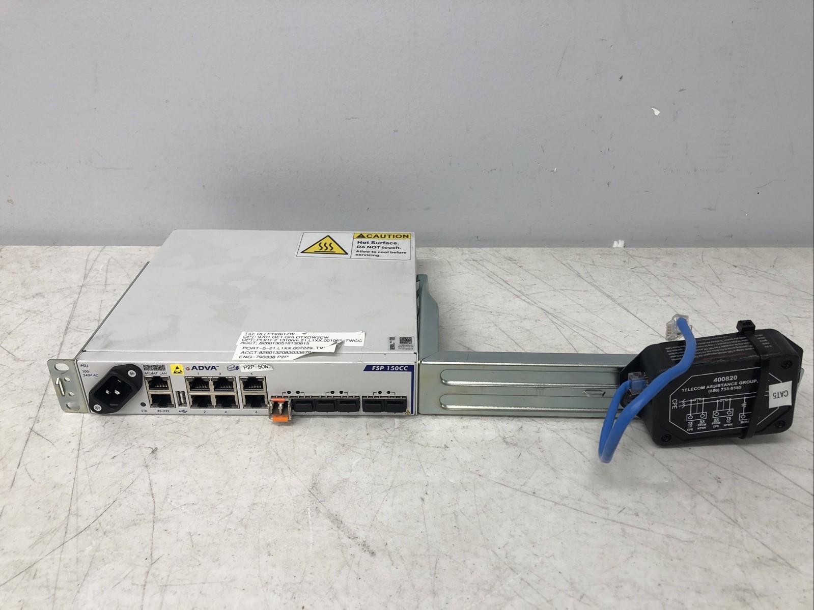ADVA FSP150CC-GE114 Networking Ethernet Switch, w/ power cord