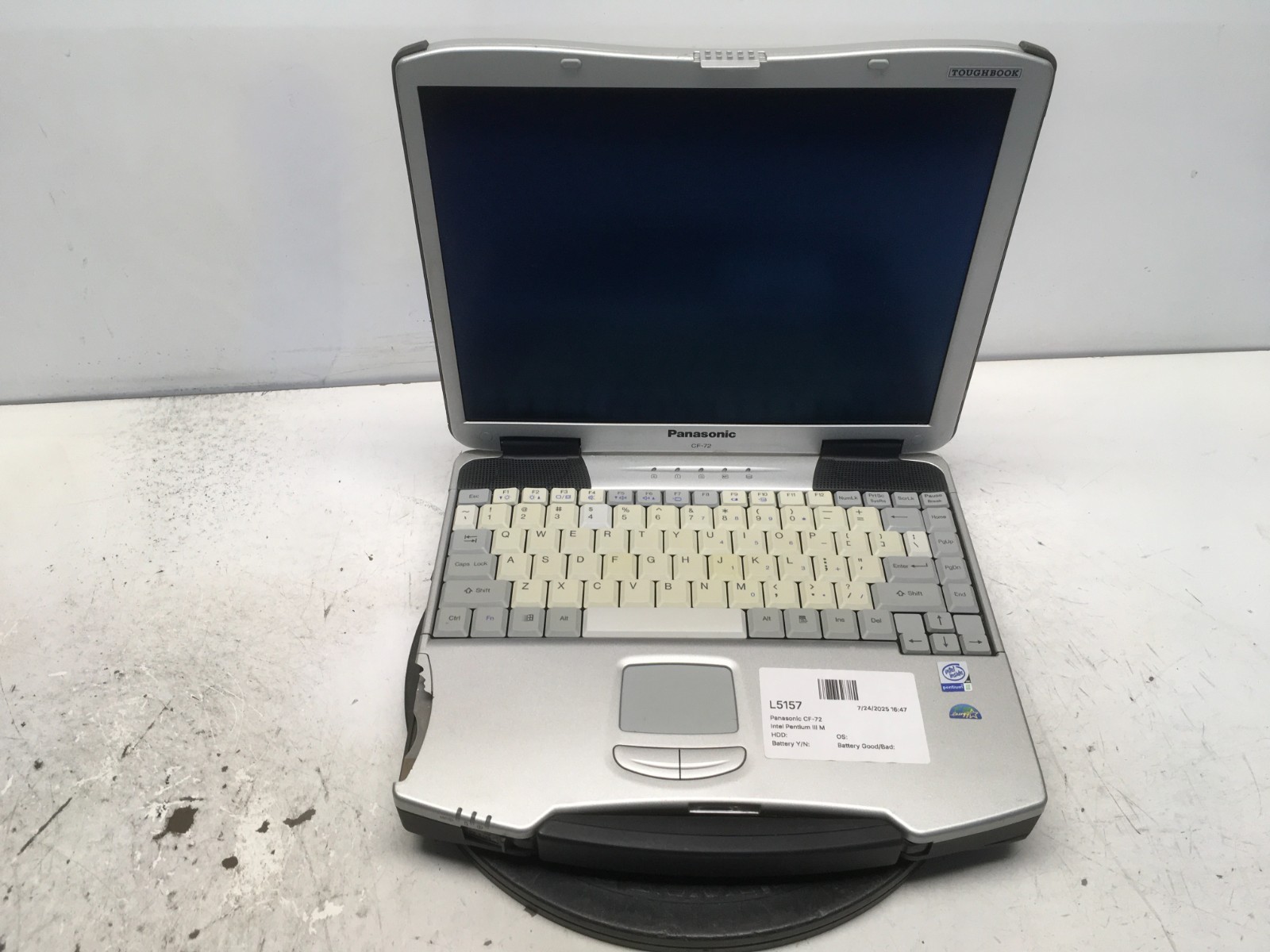 Panasonic CF-72 Intel Pentium III M No RAM NO HDD No Batt