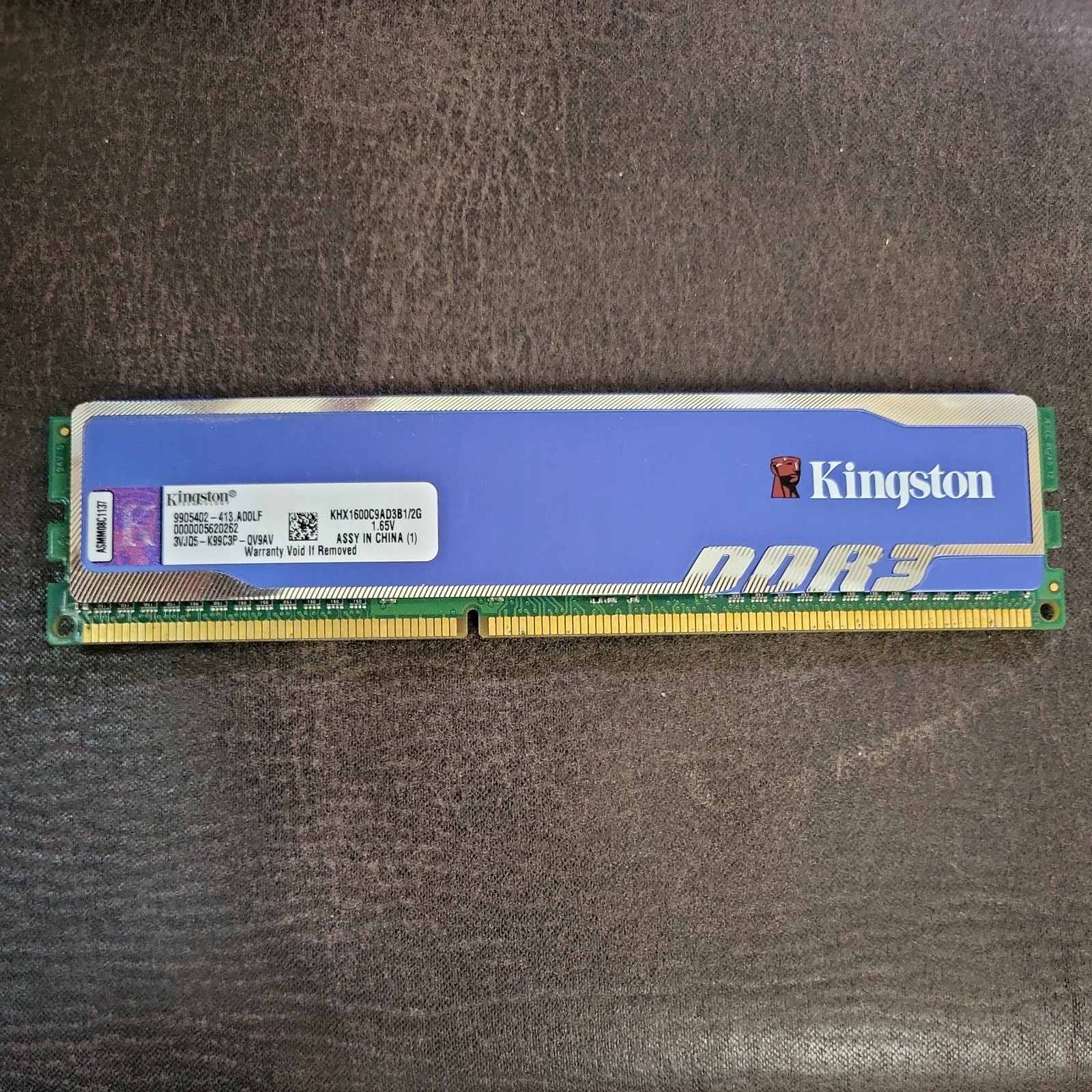 Kingston DDR3 2GB RAM KHX1600C9AD381/2G - One Stick only