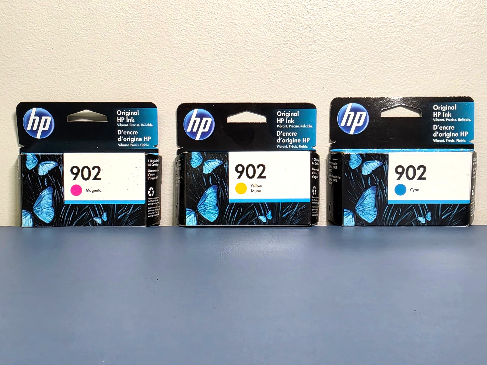 3PK Genuine HP 902 Ink Cyan Magenta Yellow NEW SEALED Warranty 2025 OEM