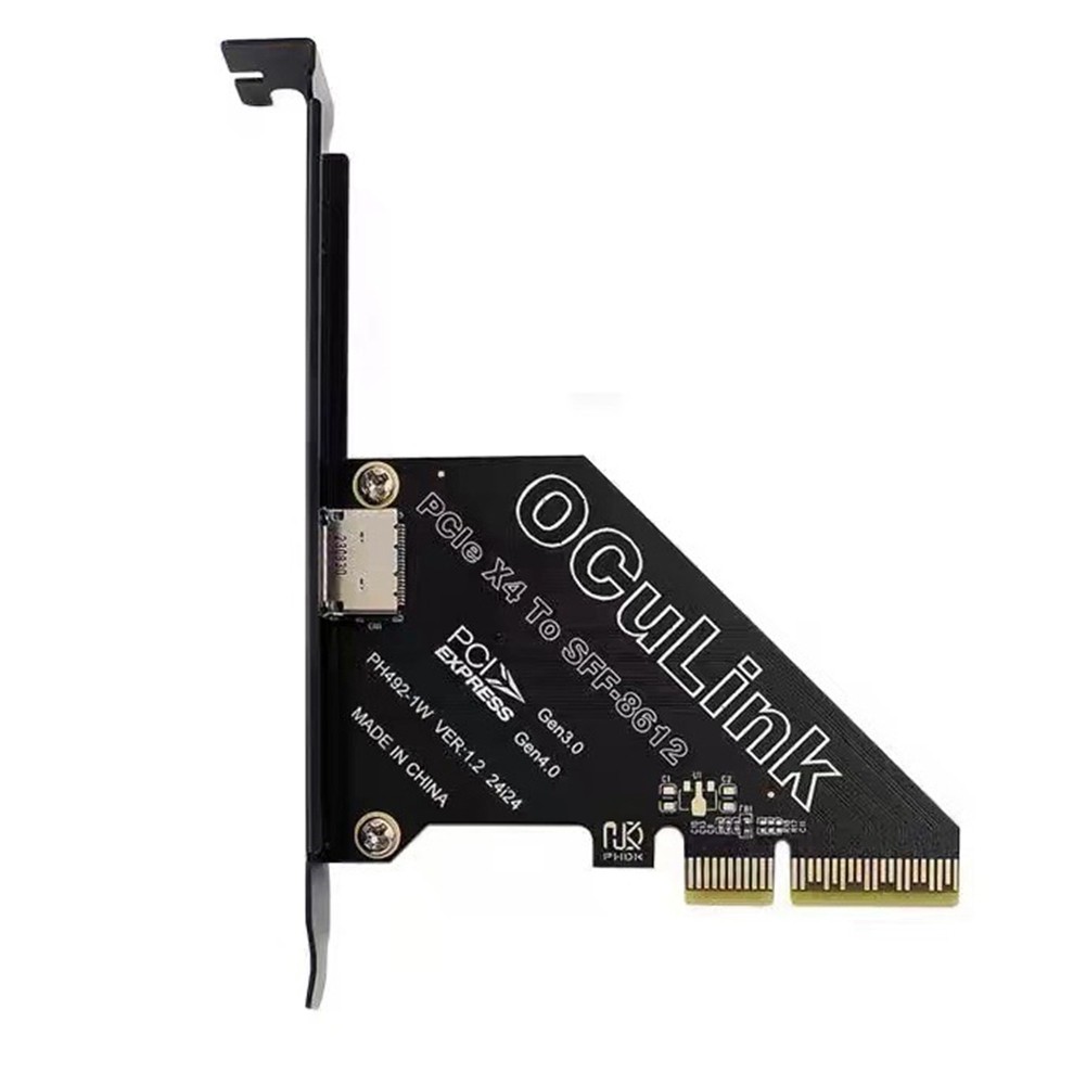 PCIe 4.0 X4 to Oculink SFF8611/8612 Expansion Card to SFF-8639 U.2 SSD for5433