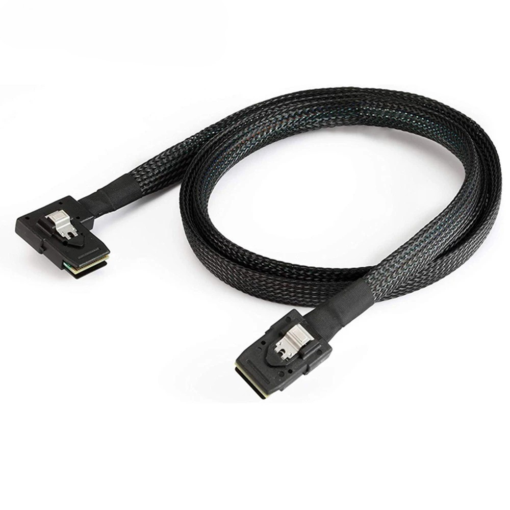 Mini SAS SFF-8087 to SFF-8087 Left Angle Internal Server High Speed Cable