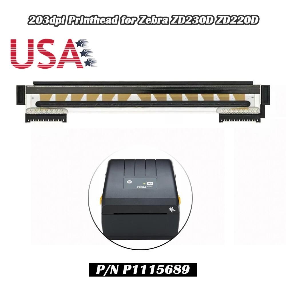 USA 5PCS Printhead for Zebra ZD230D ZD220D 203dpi Thermal Label Printer P1115689