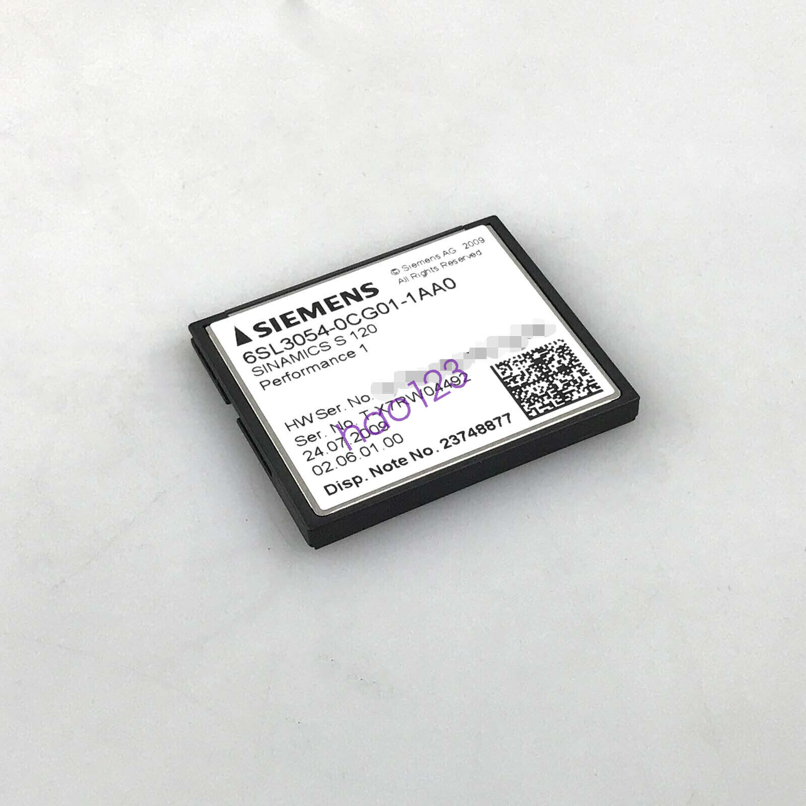 Siemens  SINAMICS S120 Compact Flash card 6SL3054-0CG01-1AA0 DHL/FedEx