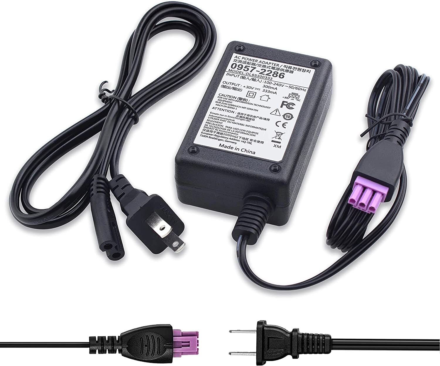 30V 333mA Ac Adapter for HP 0957-2290 0957-2398 0957-2286 Printer Power Supply