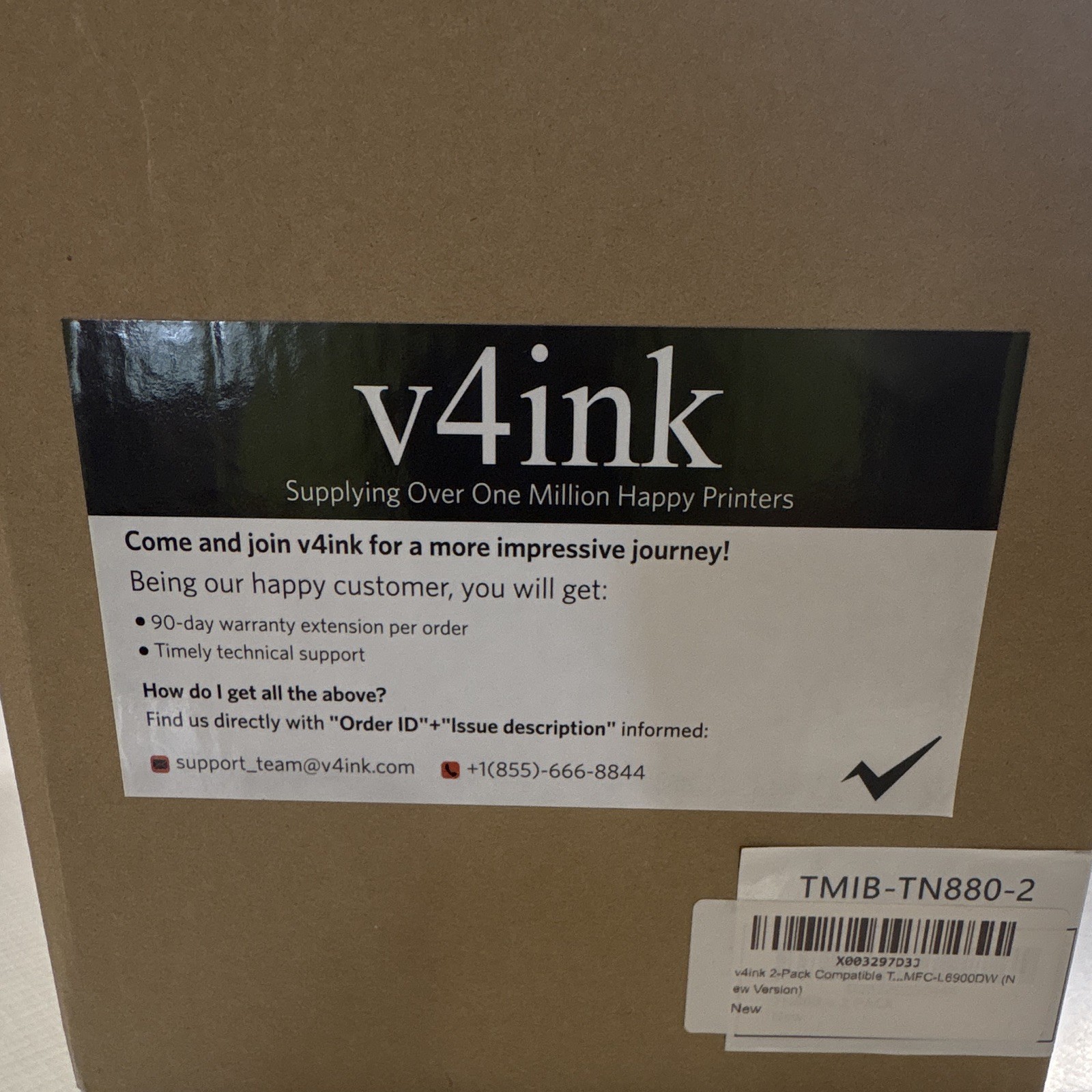 V4INK TN880 High Yield Toner Cartridge One Left