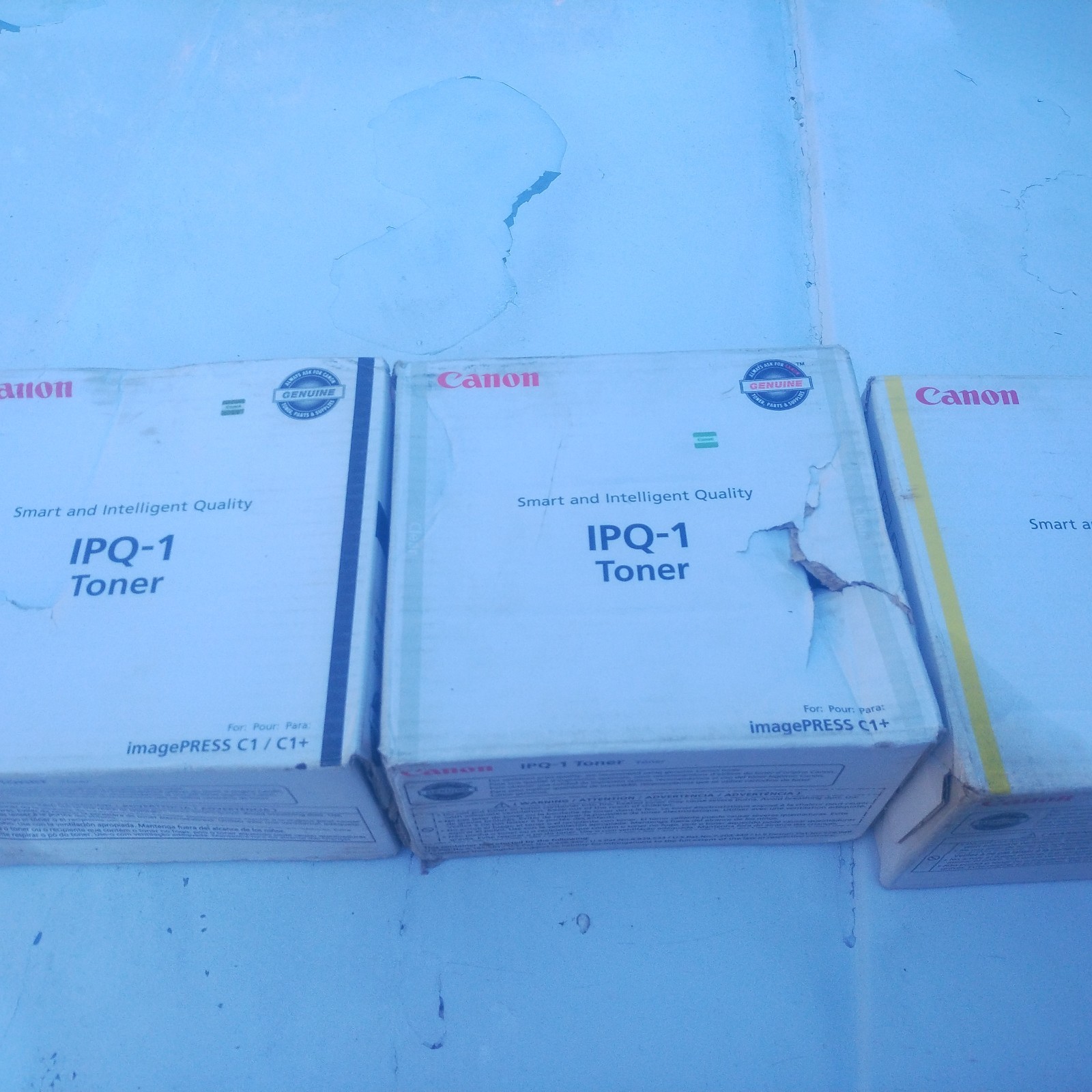 (3) Genuine OEM Canon IPQ-1 Toner Cartridge Black Yellow Clear imagepress C1 C1+