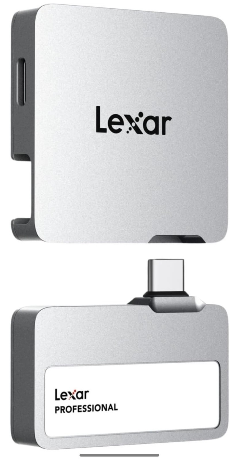 Lexar Professional Go Portable 2TB SSD + HUB | Silber