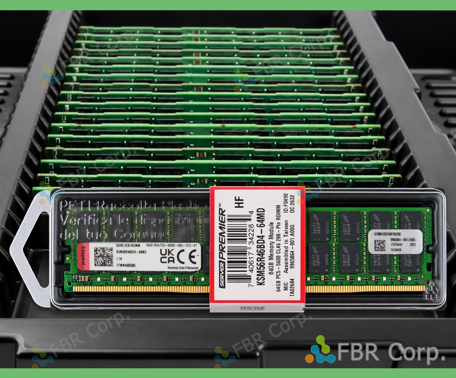 New Kingston HPE 64GB PC5-5600B DDR5 2Rx4 RDIMM RAM KSM56R46BD4-64M LOT