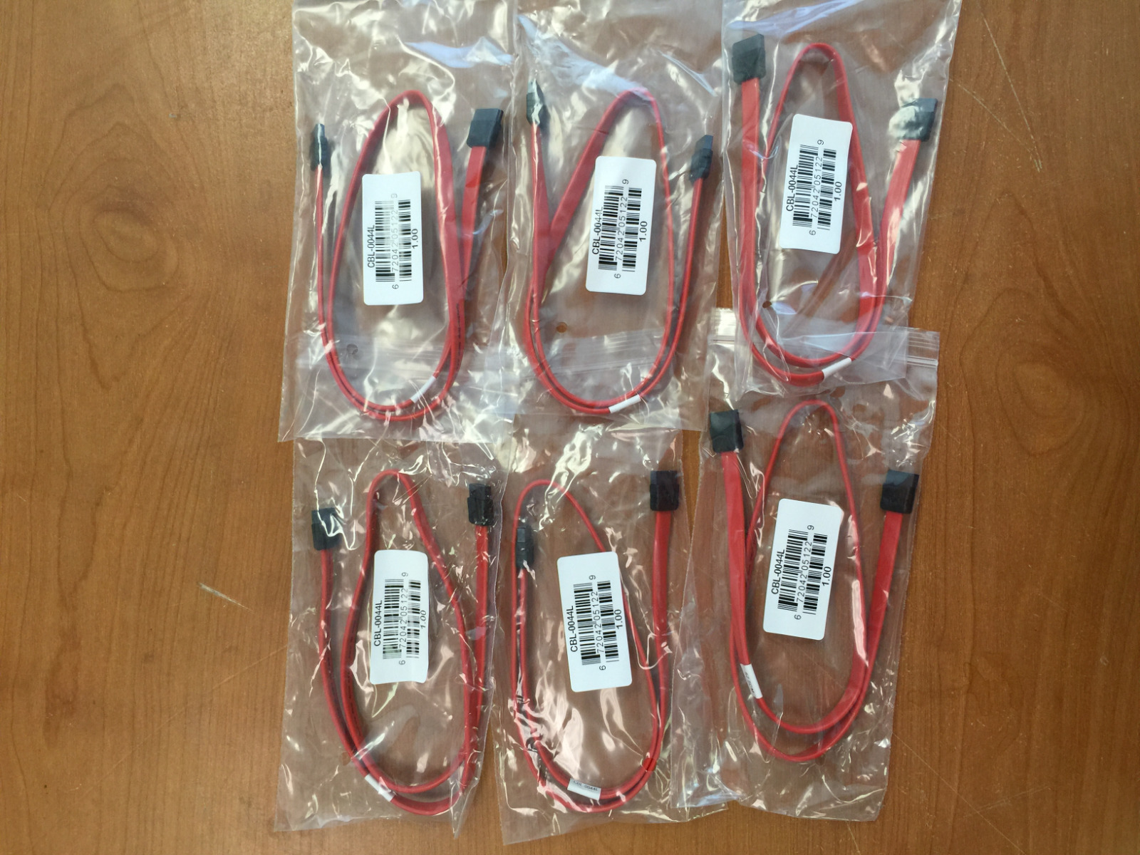 New 6 x Supermicro CBL-0044L 24" SATA cables