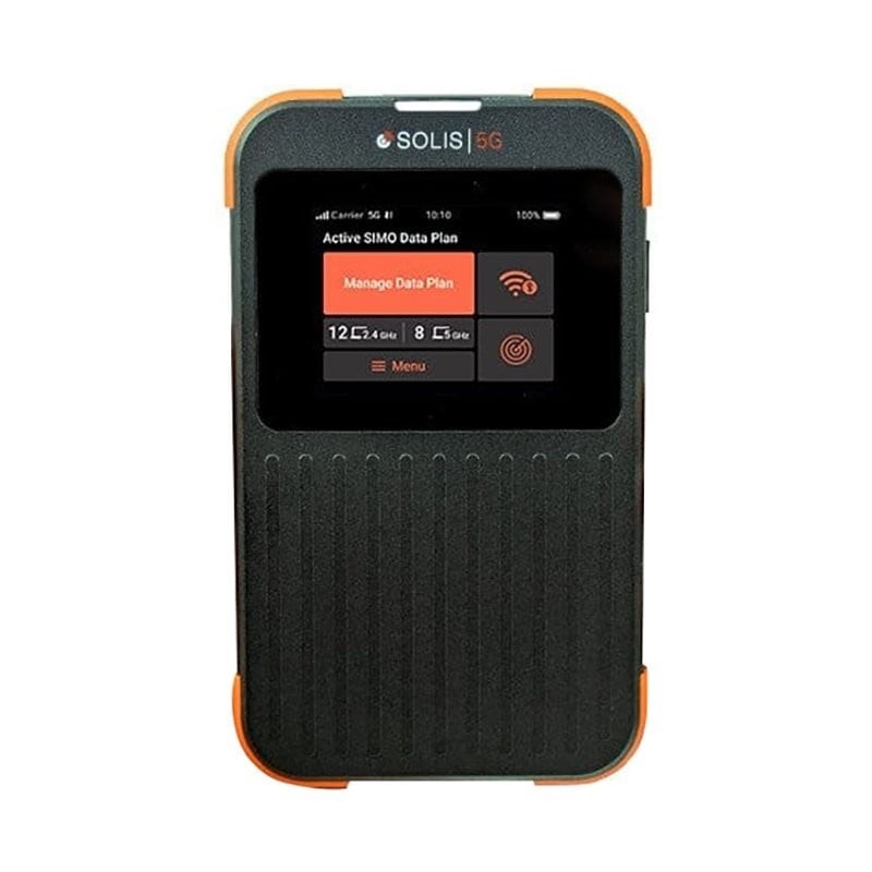 SIMO Solis Pro 5G Mobile Hotspot with WiFi 6E, 8000mAh Power Bank, Touchscreen
