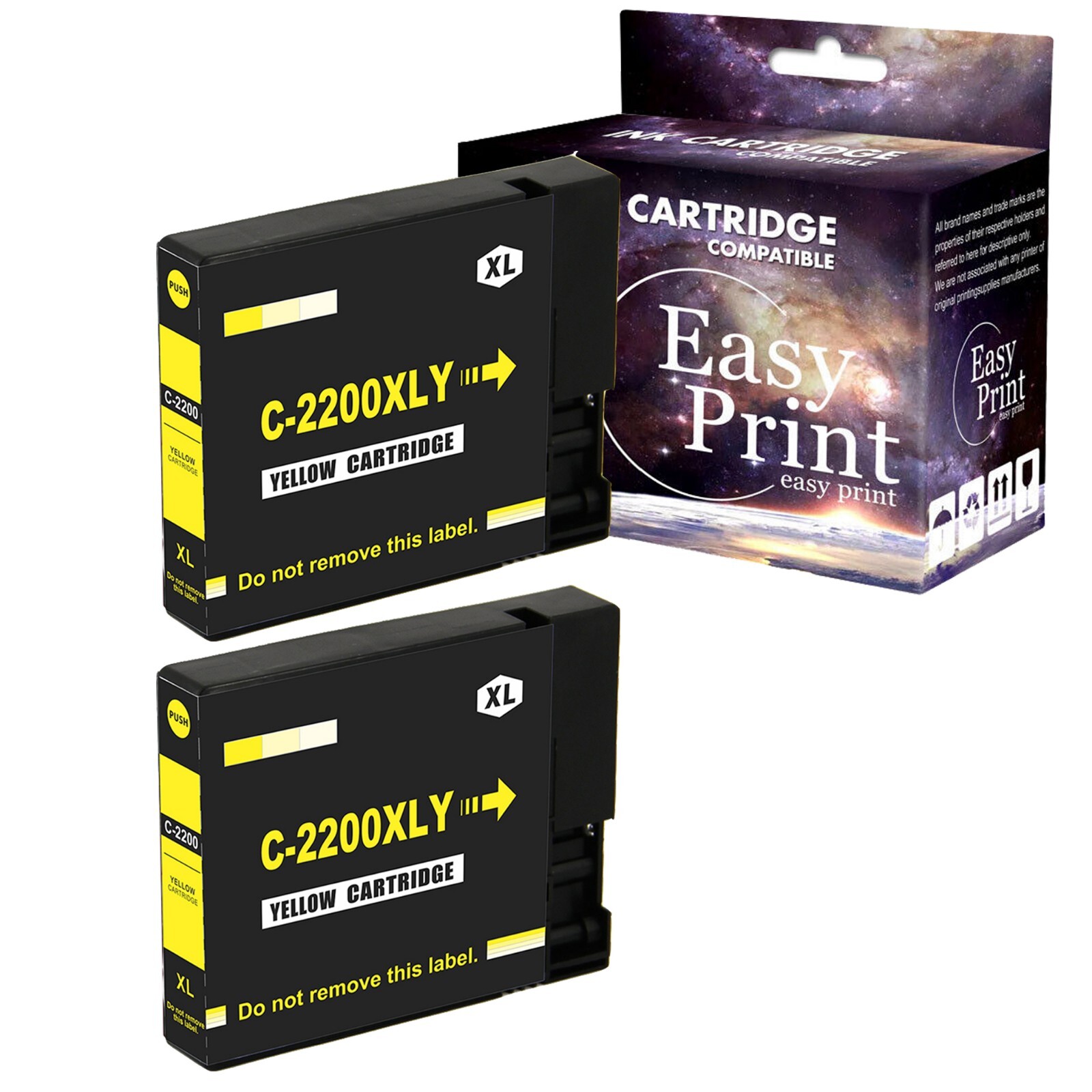 2PK PGI-2200 PGI2200 Yellow Ink Cartridge 2200XL for MB5320 iB4120 MB5420