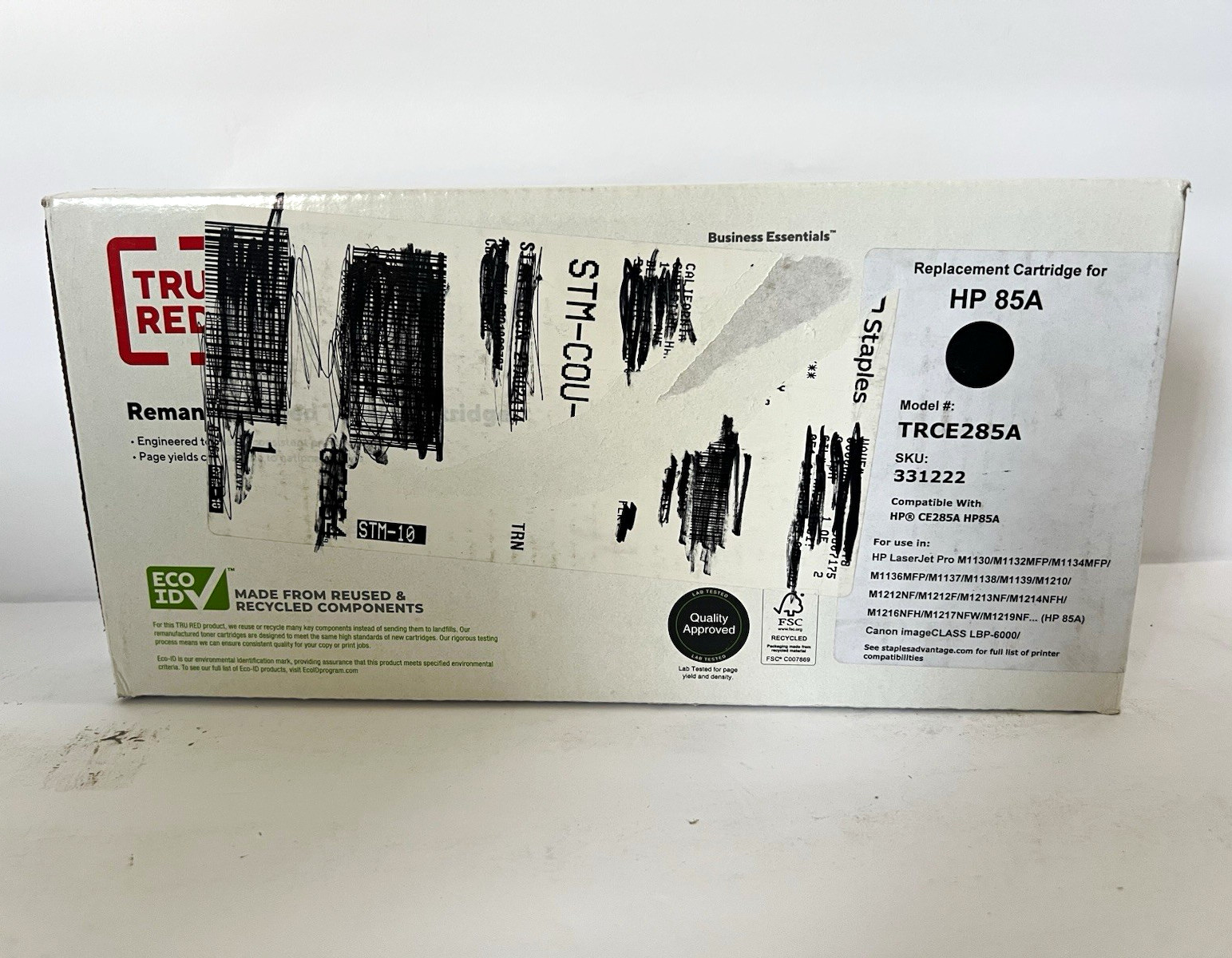 TRU RED TRCE285A Black Reman Laser Toner Cartridge for HP 85A CE285A