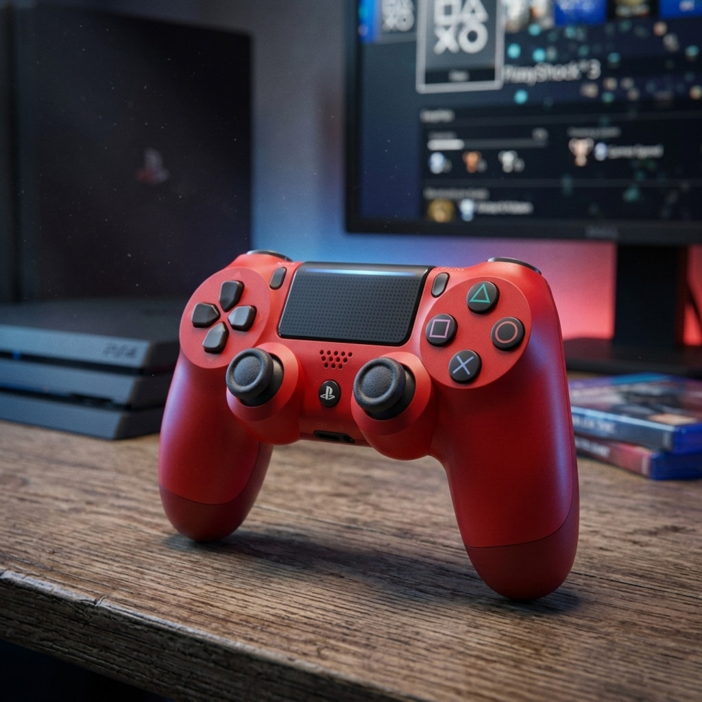 Sony PlayStation 4 DualShock 4 Wireless Controller Magma Red CUH-ZCT2U Gamepad A