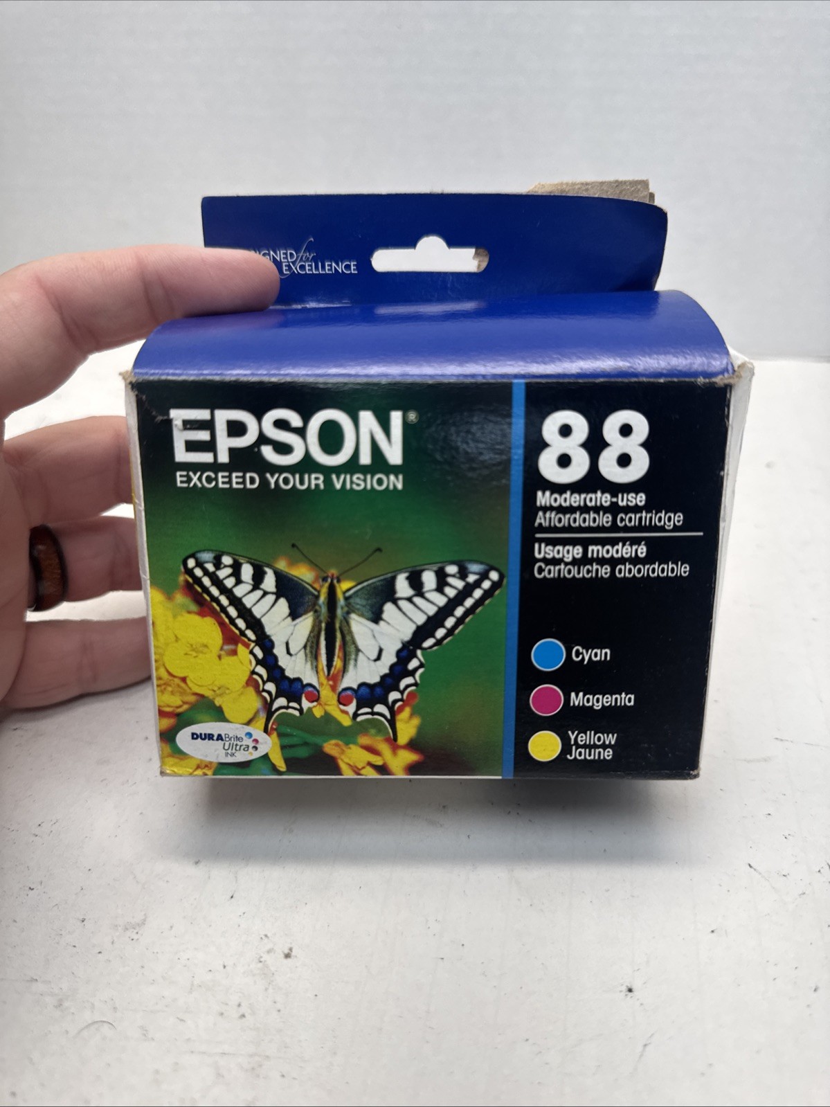 Epson 88 Ink Cartridges Cyan, Magenta, Yellow Model T088520 Expired 07/2023