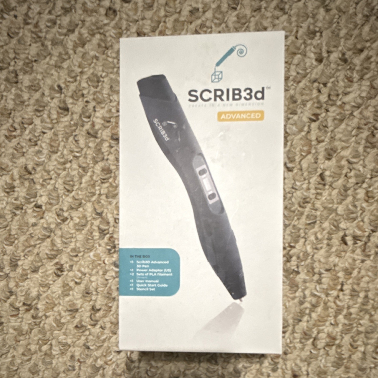 SCRIB3D Advanced 3D Printing Pen with PLA Filament and User Manual
