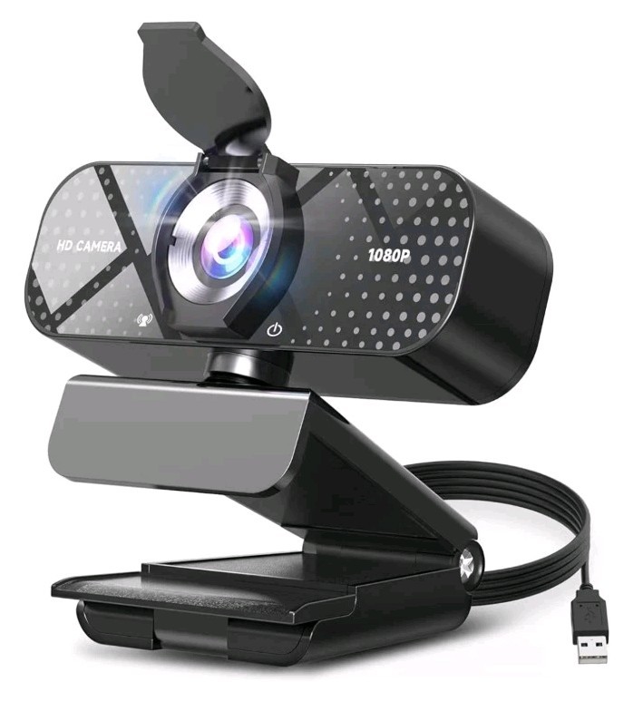 (732)1080P Full HD Webcam with Privacy Cover, Wide Angle Lens, Active Light...