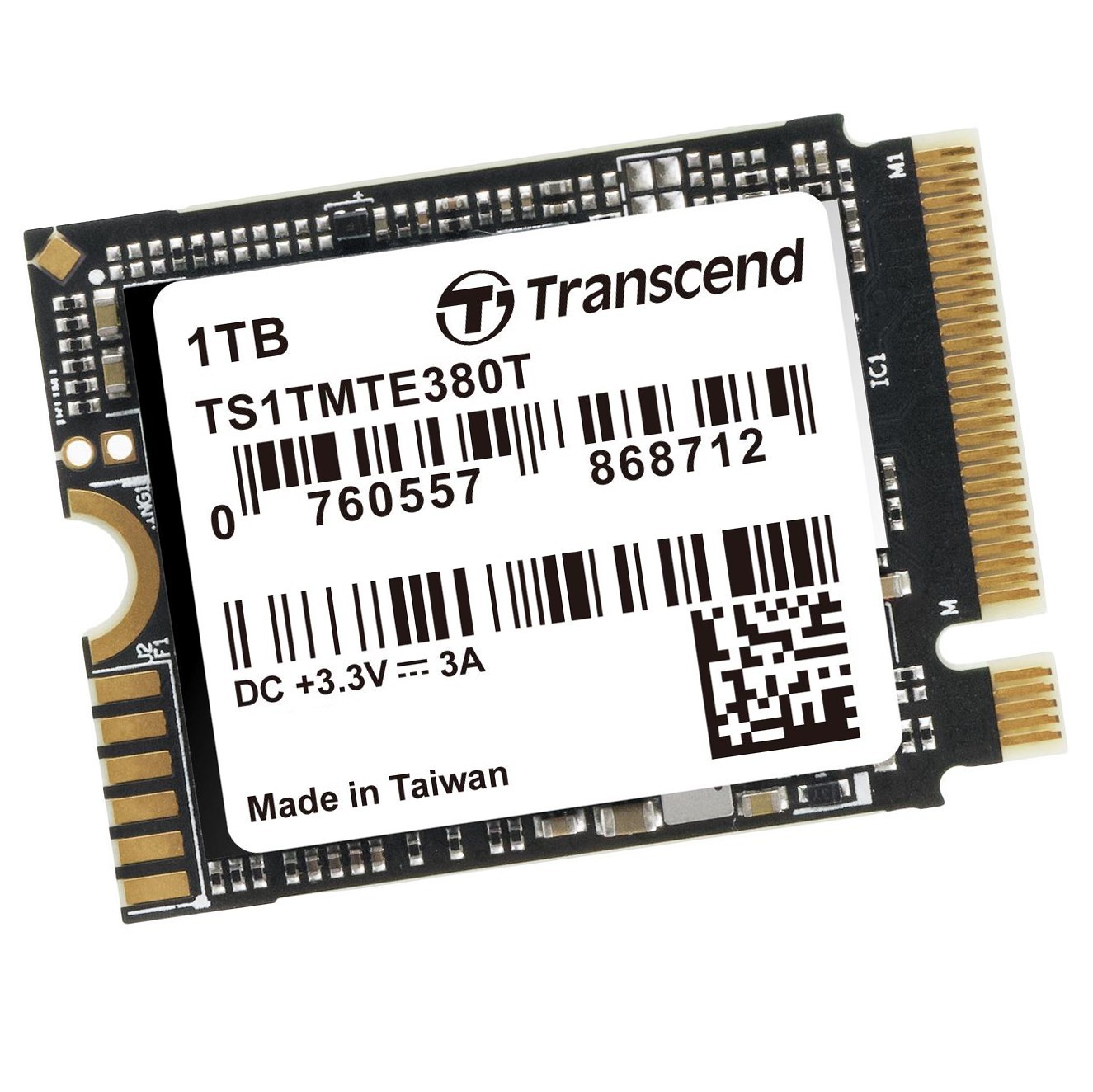 Transcend MTE380T 1TB SED TCG Opal 2.0 112L 3D NVMe PCIe Gen4 x4 M.2 2230 SSD