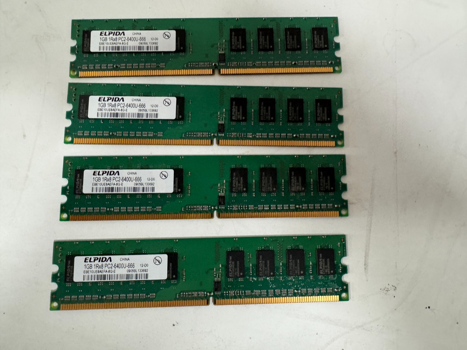 Elpida 4GB (4 x 1GB) DDR2 SDRAM memory RAM desktop EBE10UE8ACWA-8G-E tested
