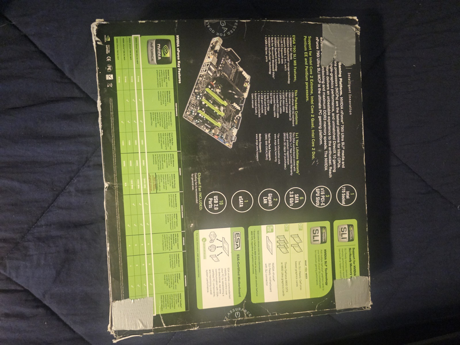 EVGA nForce 790i Ultra SLI Motherboard + Intel E8500 CPU + SLI-Ready DDR3 1600 R
