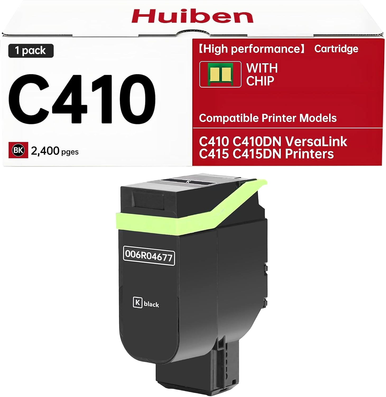 Black Toner Cartridge – 006R04677 Compatible with  Xerox C410/C415 Printers