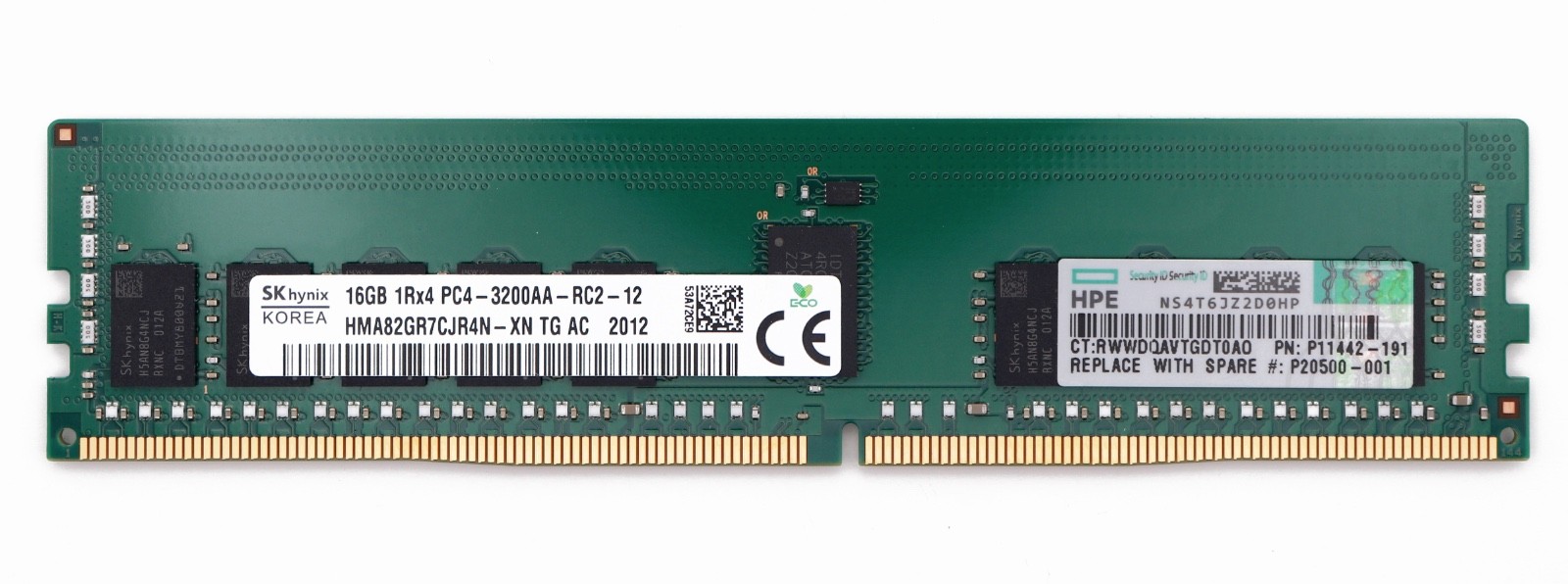P11442-191 P20500-001 16GB 1Rx4 DDR4-3200 ECC Genuine HPE Smart Memory
