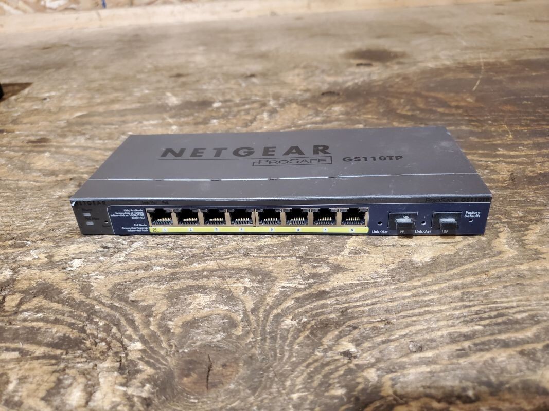 Netgear ProSafe GS110TP 8-Port PoE Gigabit Switch - Used