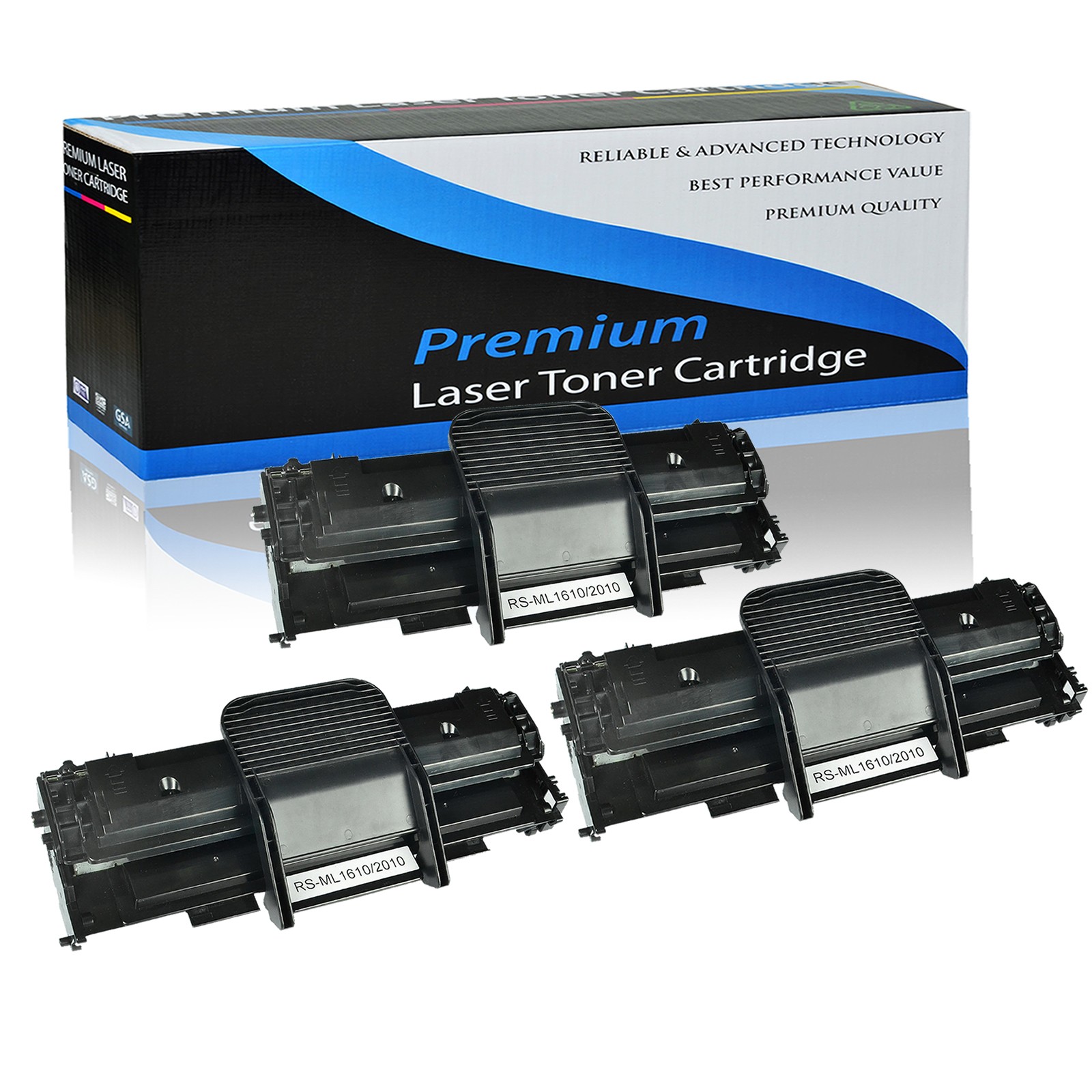 3PK Black for SAMSUNG ML-2010D3 TONER CARTRIDGE ML-2010 2015 2020 2510 2570 2571