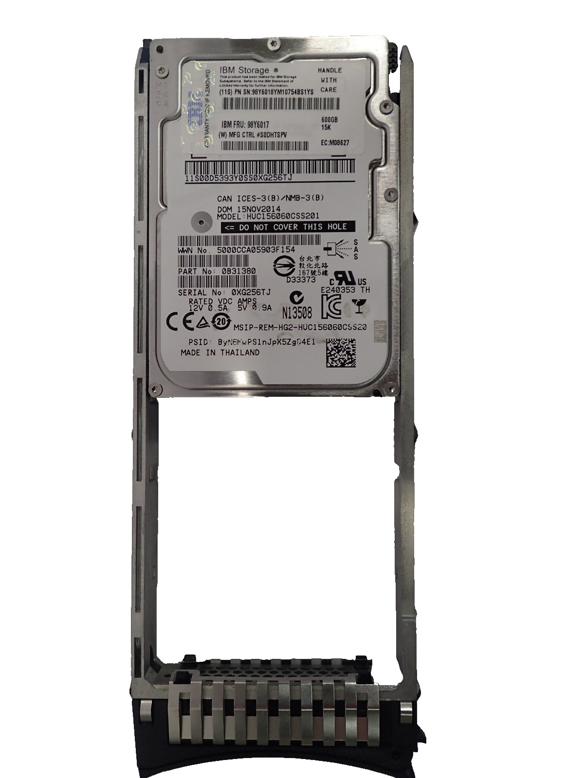 Lot of 10 IBM FRU 98Y6017 600GB 15K RPM Hot Swap 2.5" SED HUS156060CSS201 HDD