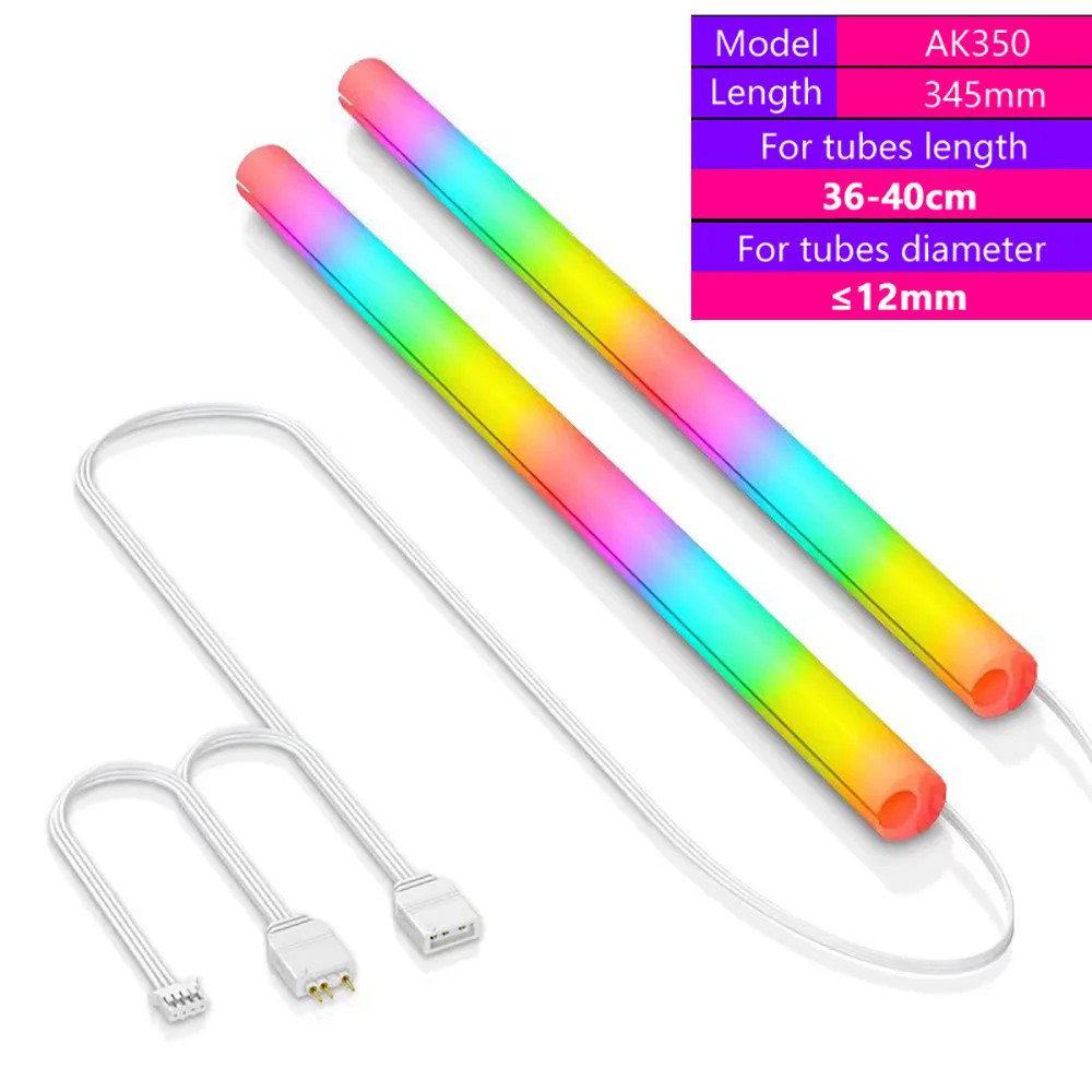 Flexible 5V ARGB LED Neon Tube Light Strip Cover Sleeve For Gaming PC AIO 120 24