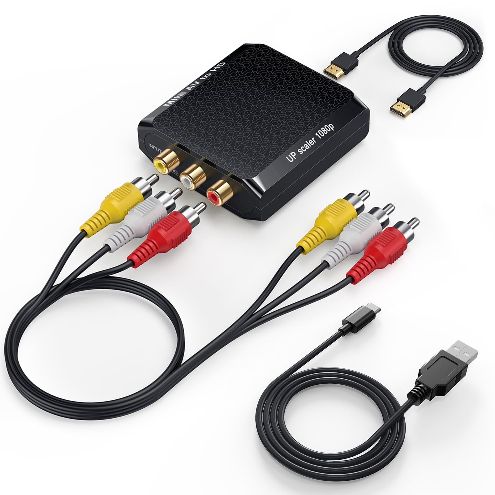 WENTER RCA to HDMI Converter with + cable, Black 
