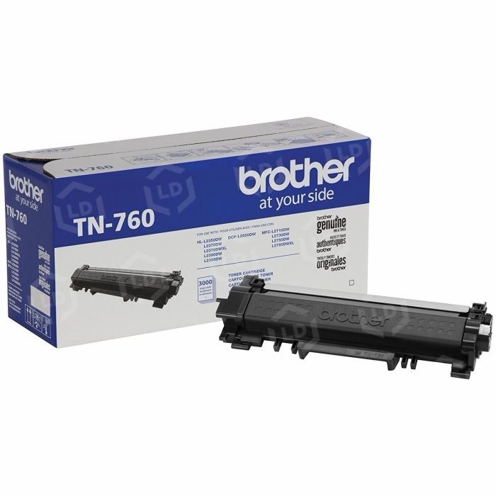 Brother Genuine TN-760 Black High Yield Toner Cartridge  NOS