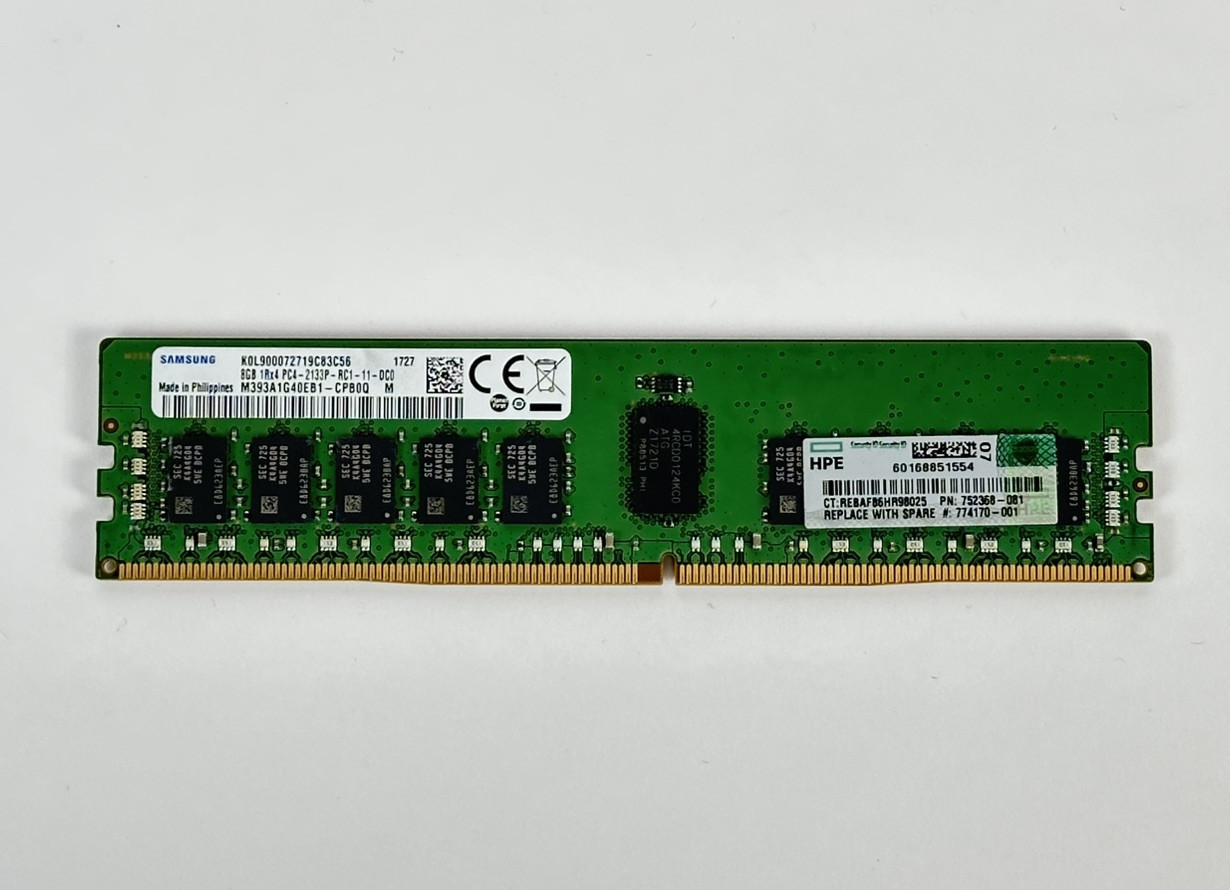 HPE HP 752368-081 1x 8GB 1Rx4 PC4-2133P-R Reg RDIMM ECC DDR4 Server RAM Memory