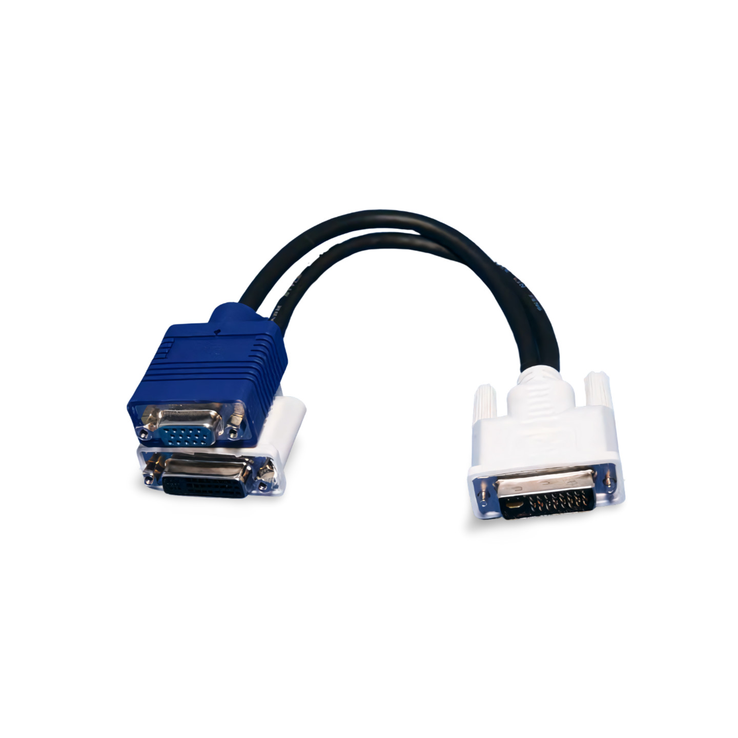 8in  DVI-I Splitter DVI-D to VGA Adapter - Black