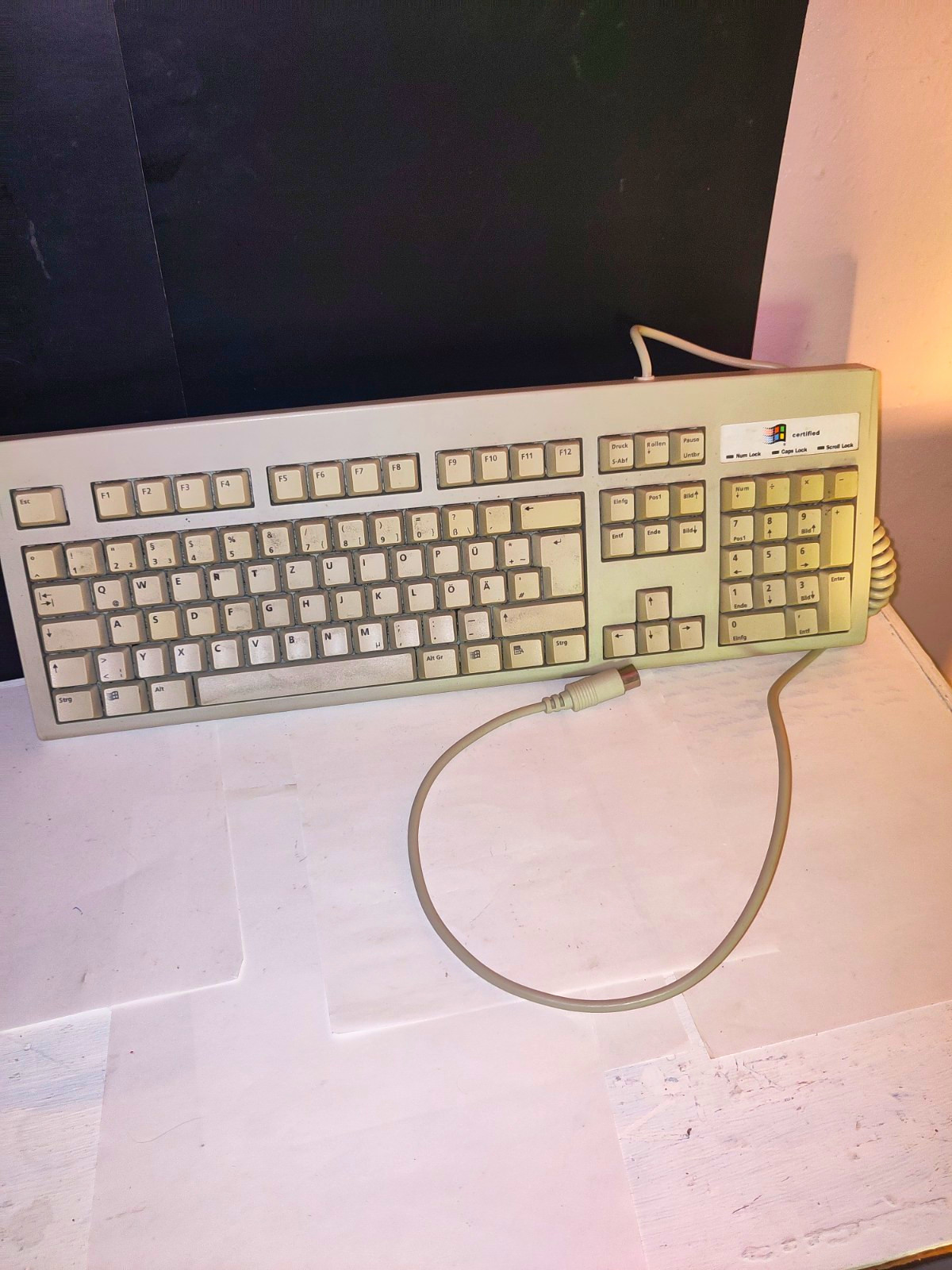 Microsoft Modello Tastiera: 5121 PS/2 Keyboard KEYBOARD Vintage QWERTZ