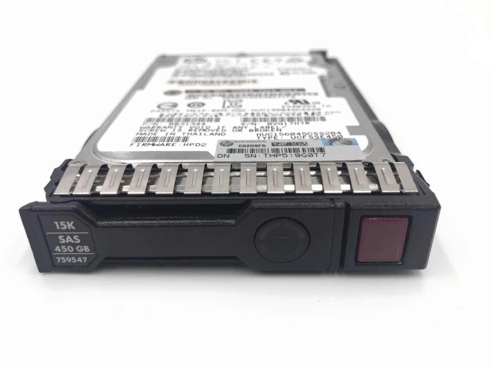 759210-B21 HPE 450GB SAS 12G ENTERPRISE 15K SFF 2.5" SMART DRIVE 759547-001