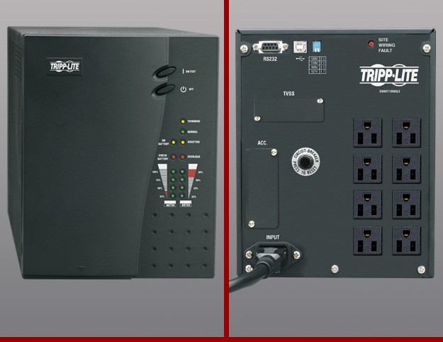 Tripp Lite SMART1050SLT 1050VA UPS Tower AVR 120V Pure Sine Wave