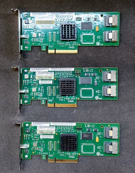 LOT OF 3 Sun 371-3255 8-Port 3Gbps SAS RAID Controller PCI-E SG-PCIE8SAS-Z