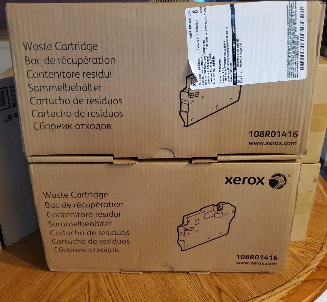 Set of 2 - Xerox 108R01416 Waste Cartridge Genuine OEM New Sealed VersaLink