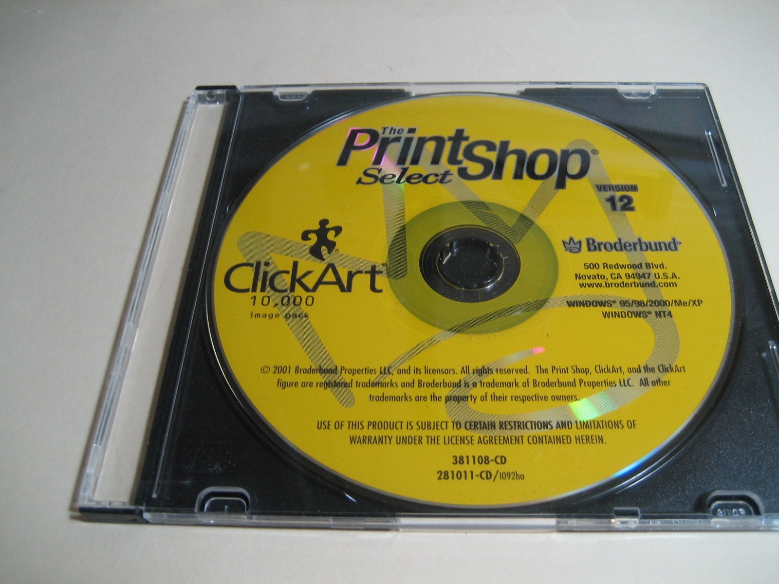 The Print Shop Select Version 12 by Broderbund, Click Art 10,000 Image Pack