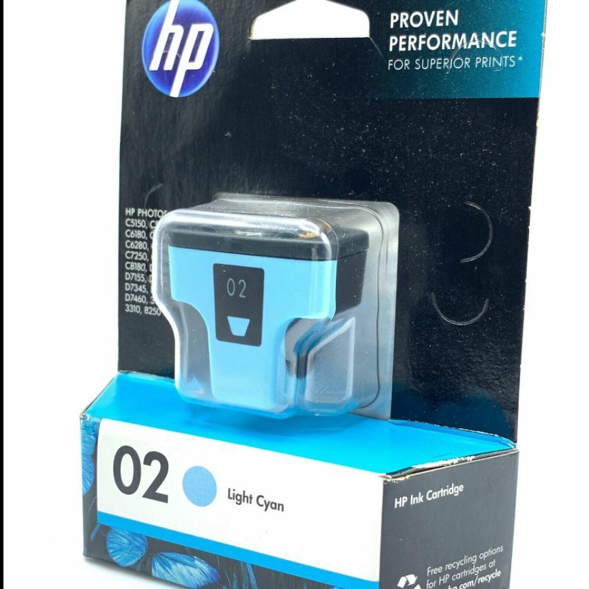 NEW Hewlett Packard HP Ink Cartridge 02 Light Cyan C8774WN Photosmart Printers 